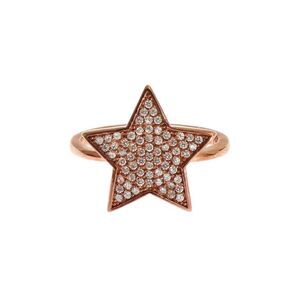 Nialaya Womens Clear CZ Star 925 Silver Ring